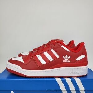 New adidas Originals Forum Low CL Scarlet Red Men's Shoes Size 9.5